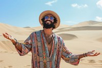 Middle East joyful man accessories beachwear accessory.