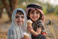 Middle eastern little boy and girl cream photo photography.