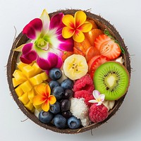 Tropical Paradise Fantasy Bowl produce fruit blueberry.