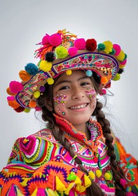 Latina Peruvian girl clothing apparel person.