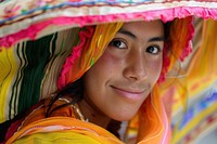 The Latina Colombian woman photo hat photography.