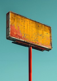 A retro-style sign advertisement billboard.