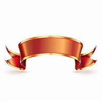 Gradient red gold Ribbon award badge icon chandelier logo cuff.