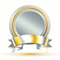 Gradient gold Ribbon award badge icon appliance device mirror.