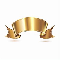 Gradient gold Ribbon award badge icon text appliance bronze.
