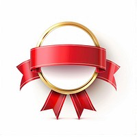 Gradient red gold Ribbon award badge icon accessories chandelier accessory.
