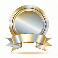 Gradient gold Ribbon award badge icon chandelier lamp.