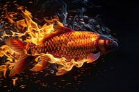 A fish flame fire bonfire.