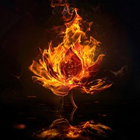 A lotus flame fire bonfire.