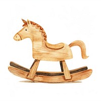 Individual wooden rocking horse furniture appliance device.