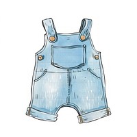 Individual baby overalls clothing apparel shorts.