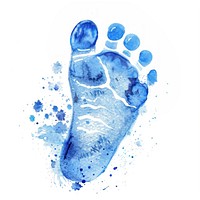 Individual baby footprint.