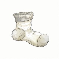 Individual baby sock illustrated christmas clothing.