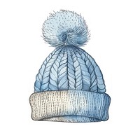 Individual baby wool hat illustrated clothing outdoors.