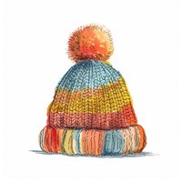 Individual colorful baby wool hat clothing apparel person.