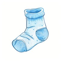 Individual newborn bule sock illustrated christmas clothing.