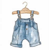 Individual overalls that was put on a hanger accessories accessory clothing.