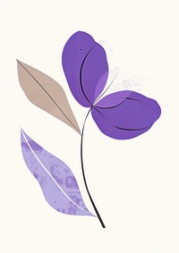 Purple flower blossom symbol herbal.