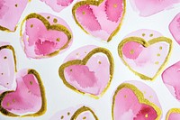 Pink heart pattern confectionery symbol sweets.
