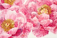 Pink peony pattern painting blossom anemone.