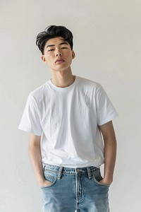 Vietnamese man clothing apparel dimples.