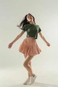 Vietnamese woman skirt miniskirt clothing.