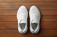 White Athletic shoes Mockup apparel clothing footwear.