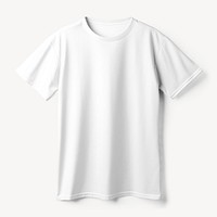 White simple t-shirt mockup flat lay