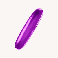 Slash 3D purple balloon symbol illustration