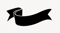 Black ribbon banner illustration