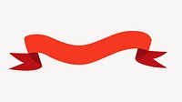 Red ribbon banner illustration vector