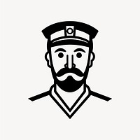 Policeman  character line art illustration