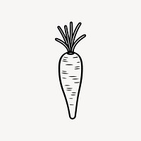 Carrot line art  illustration