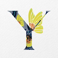Letter Y in Seguy Papillons art alphabet illustration