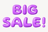 Big sale 3D purple word illustration