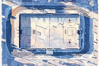 Skating hockey sports rink.