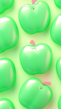 Apple inflated 3d wallpaper balloon produce green.