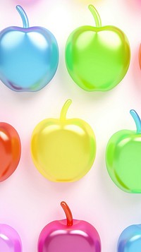 Apple inflated 3d wallpaper balloon produce candle.
