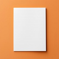 Lined notepaper flat lay