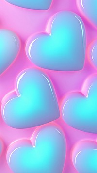Heart inflated 3d wallpaper symbol ice love heart symbol.