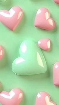 Heart inflated 3d wallpaper sweets confectionery electronics.
