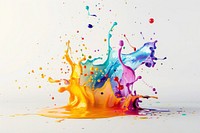 Colored oil graphics art modern art.