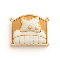 Brooch of cute bed furniture cushion pillow.