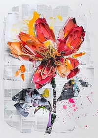 Painting collage flower graphics.