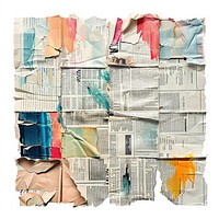 Collage paper text art.