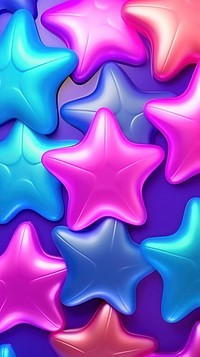 Star inflated 3d wallpaper purple symbol.