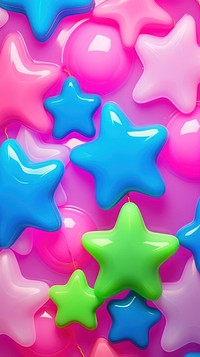 Star inflated 3d wallpaper sweets confectionery balloon.