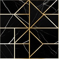 Black gold tile pattern slate floor.