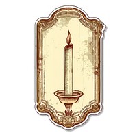 A candle shape ticket bronze.