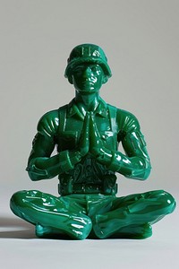 Green plastic toy soldier accessories accessory gemstone.